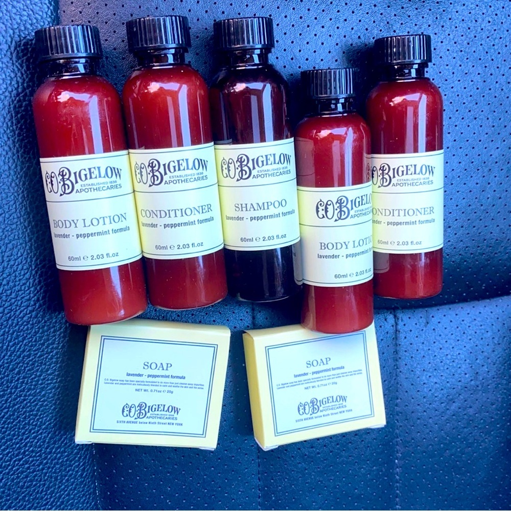 Hair Care travel set by co Bigelow lavender TSA approved